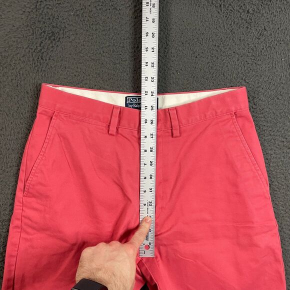 Polo Ralph Lauren Shorts Mens 30 Red Prospect Fit Chino Flat Front Preppy - Picture 10 of 14